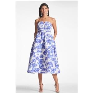 Sachin & Babi Women's Azure Watercolor Floral Dress Size 2 NWT